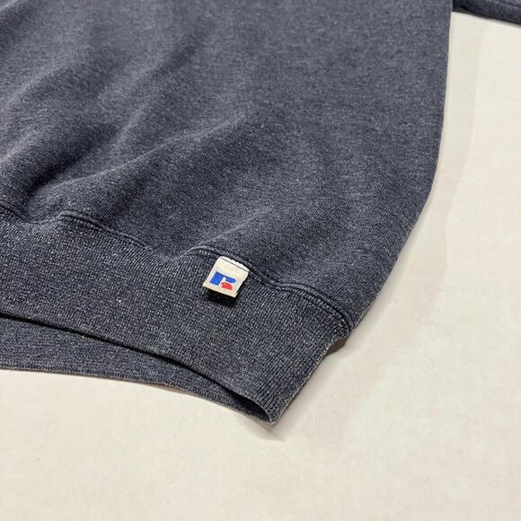 VTG Russell Athletic Sweatshirt Crewneck Blank Gray Blue Made In Mexico Sz L - Picture 3 of 8